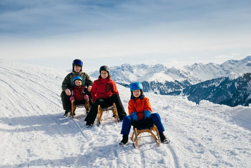 Rodeln Baumgarten - Sonderdach in Bezau. Foto: Bregenzerwald Tourismus/Benjamin Schlachter