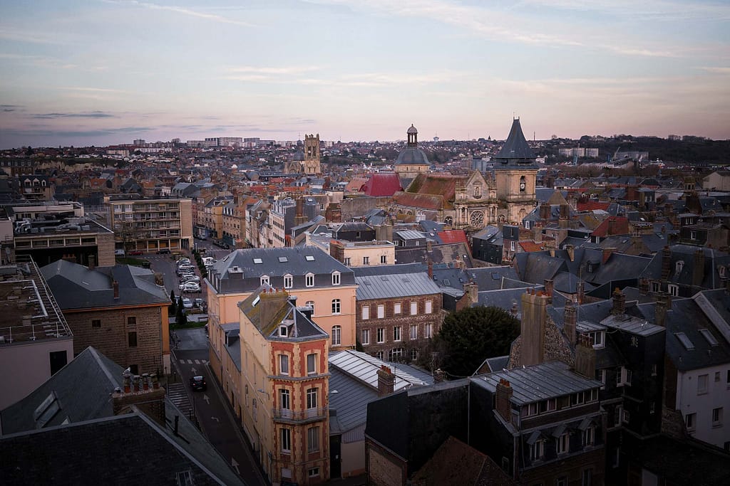 Blick vom Schloß über Dieppe. Foto: Mario Vedder