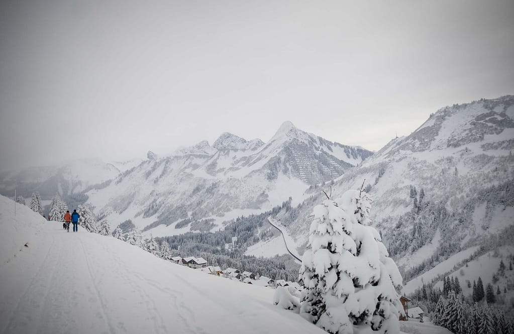 Kulinarische Genusswanderung im winterlichen Bregenzerwald 4 Präparierte Wege führen durch den Winter im Bregenzerwald. Foto: Oliver Abraham