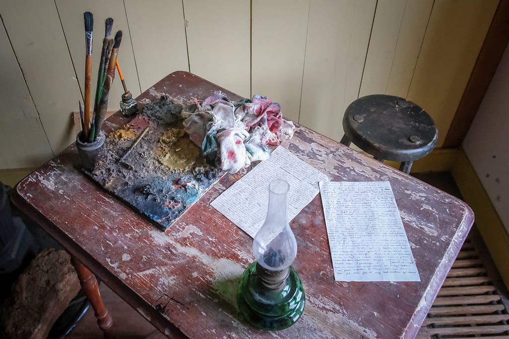 Vincent van Gogh: seine Faszination für Moore und die Ur-Landschaft in Drenthe 19 Auf transparenten Schautafeln kann der Blick Vincent van Goghs nachvollzogen werden. Foto: Mario Vedder