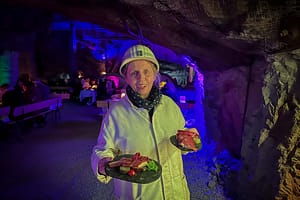 Gruben-Light-Dinner Ramsbeck: Fine Dining tief unter dem Sauerland 15 Grubendinner im stillgelegten Stollen des Besucherbergwerks Ramsbeck. Foto: Mario Vedder